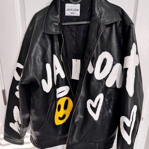 JAXXON Black and White Bomber Jacket